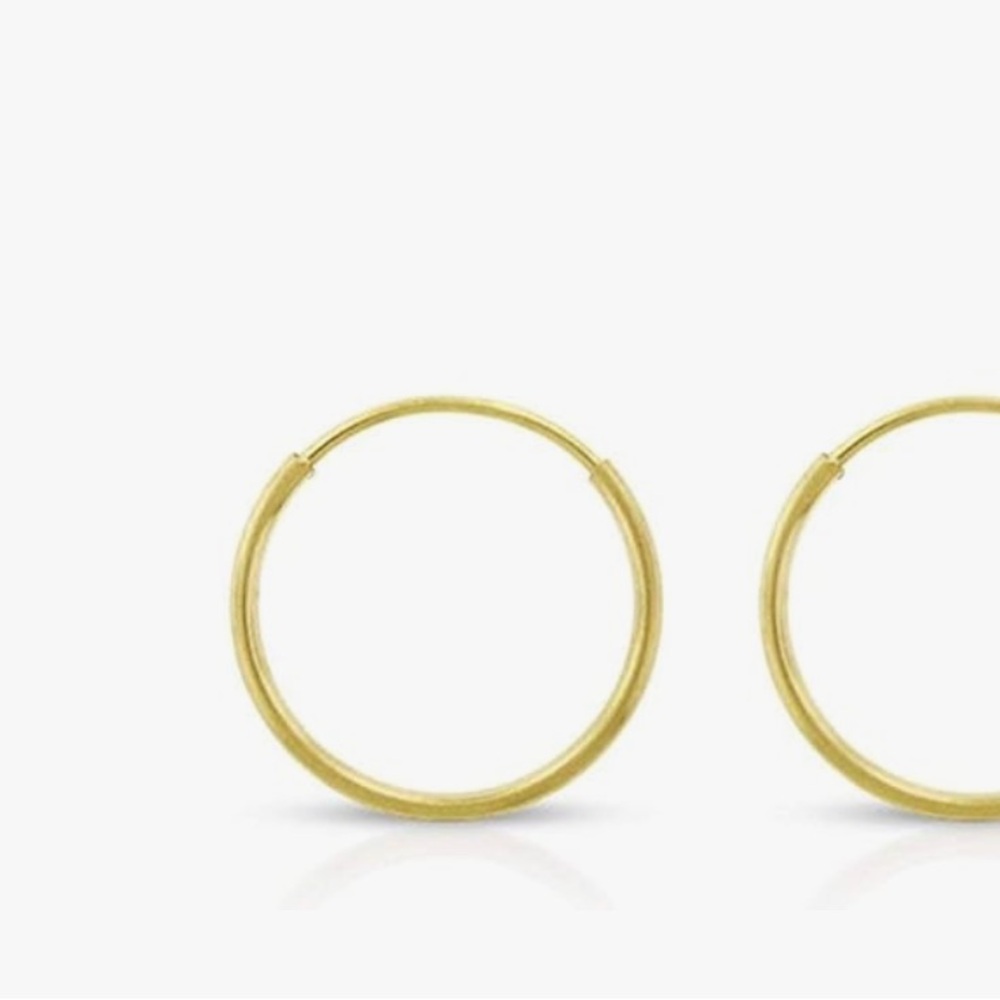 Thin Gold Hoop Earrings
